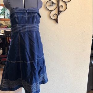 Anthropologie Navy and white Maeve sundress size 4